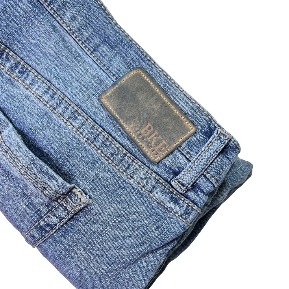BKE Tylr Straight Leg Jeans Mens 38x34 Light Wash Blue Denim ABS23422